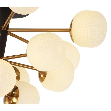 Ceiling chandelier Atomic 16xg9 LED 5W, size 58.5x58.5x41 cm, black color, bronze-1
