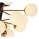 Ceiling chandelier Atomic 16xg9 LED 5W, size 58.5x58.5x41 cm, black color, bronze