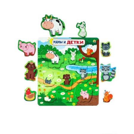 Puzzle-lodge "Mom and Children"-1