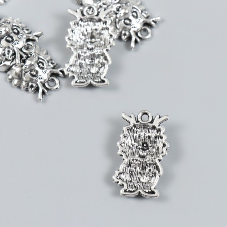 Decor for creativity Metal "Dragon" set 6 pcs silver 1.6x2.7 cm-1