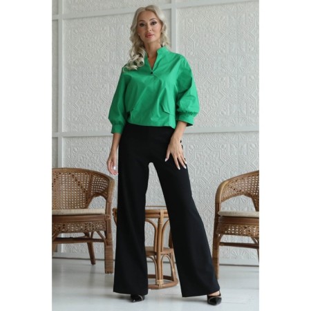Female shirt, size 54, green color-7
