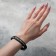 Silicone Bracelet "Wave" Japanese, black and white color
