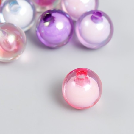 Acryl bead with the undermined hole "Ball - Color inside" NR 10 Color 1.5x1.5x1.5 cm 789263-1