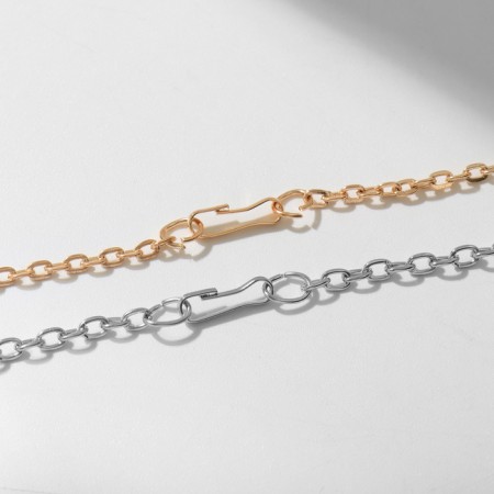Kulons "Uenubles" hearts, the color of silver-gold, 45 cm-3