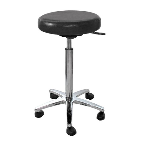 The stool "Prism" is low, d = 45 cm, air lift, five -pound chrome, black color-1