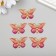 Decor for creativity Plastic "Butterfly with golden lines" MIX 2.3x3.8 cm