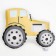 Decorative Ethel Pillow "Tractor", 50x40 cm, velor, 100% polyester