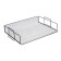 Horizontal tray for papers, calligrata, mesh, metal, silver