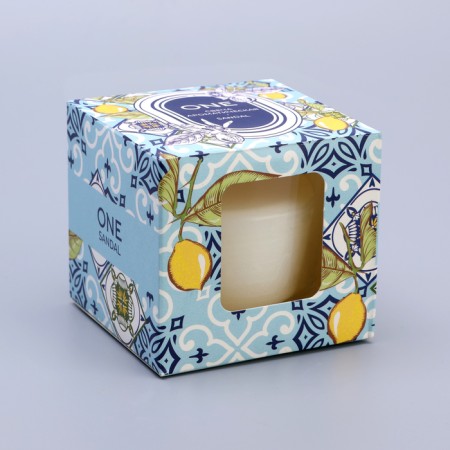 Aromatic candle in a glass "Sandal", mandarin, Garden, jasmine, sandalwood, 60 grams-5