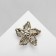 Brooch "Flower", blue color in black gold