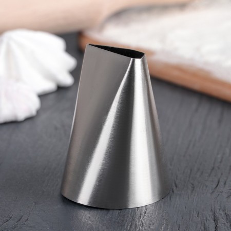 Konfinetta confectionery nozzle "Rose", D = 5 cm, exit 3.5 cm, stainless steel-1