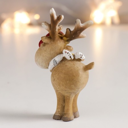 Polystone souvenir "Olesha in winter headphones and scarf" MIX 7.5x4x4x2 cm-3