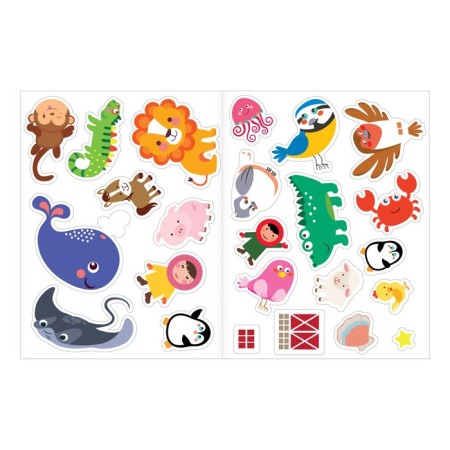 Stickers Teaching "Who lives where?" 12 p.-2
