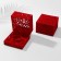 The case velvet under the bracelet "Cube Cube", 10 × 10, the color is red, the insert is red