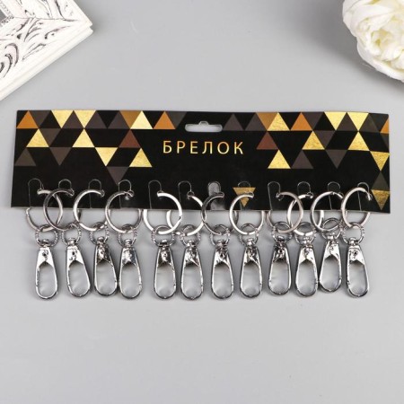 Metal keychain "Carabine rounded" 7x1.8 cm-2