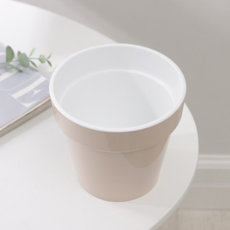 Kashpo for flowers with an insert "Porto", 1 l, pearl color-2