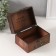 Casket wood chest "Herchism" with rivets, brown 15x10.5x8.5 cm