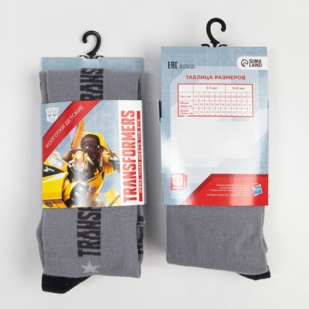 Children's tights "Transformers", height 104-110 cm, color gray color-7