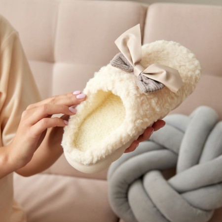 Women's slippers, size 38-39, milk-8