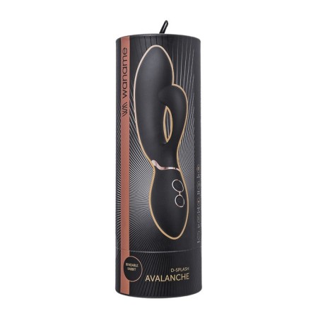 Waname D-Splash Avalanche vibrator, 20.5 cm, silicone, black color-5