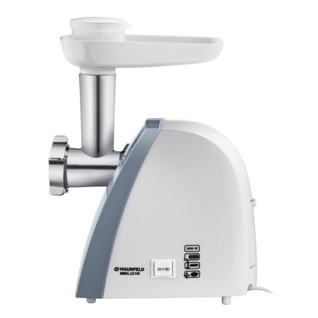 Maunfeld MMG.231W meat grinder, Electric, 2000 watts, Reverer, 5 nozzles, white-1