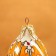 Toy Christmas tree Rishtan ceramics "bell", 7 cm, orange