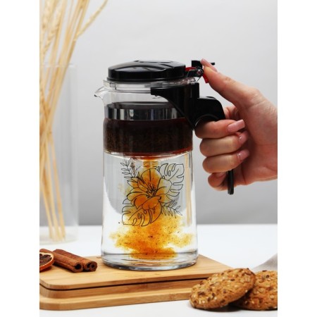 Teapot after a glass of Glass Dear Flowers, 900 ml-5