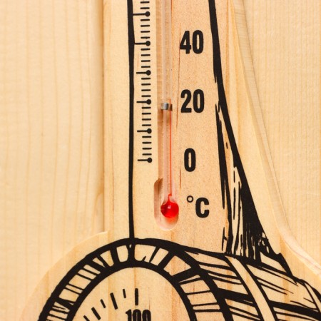 Thermometer-gigrometer "bucket", wooden-6
