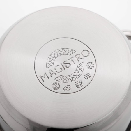 Magistro tefida stainless steel pan, 2.5 l, lid-durtered, plum nose, capsule, induction-3