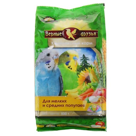 Feed "Trust Friends" for small and medium parrots, 500 g