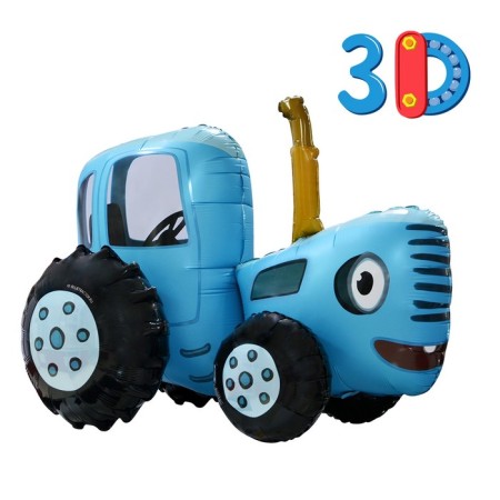 Foil ball 28 "3D Blue Tractor", figure