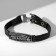 Male “Wing” bracelet, brown color with black silver, 21 cm