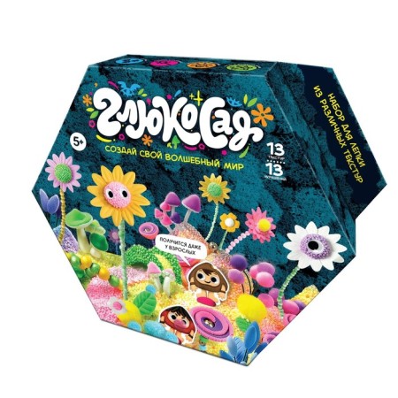 A toy made of plastic masses, light plasticine "Glucosad", a large set-4