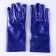 Carnival accessory- gloves, blue metallic color, artificial leather