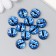 Decor (cabochon) for creativity Glass "Eye of the Dragon" Blue D = 1.2 cm