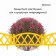 Decorative fence, 35 × 232 cm, 4 sections, plastic, yellow, Modern, Greengo