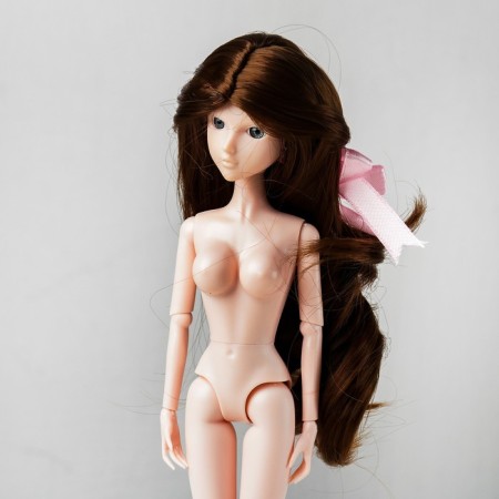 Hair for dolls "wavy with a tail" size is small, color 6-1