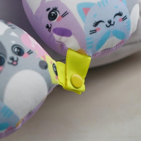 Pillow for travel anti -stress "meow", kittens, children-3