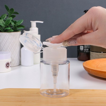 Pump bottle, 100 ml, white/transparent color-2