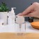 Pump bottle, 100 ml, white/transparent color