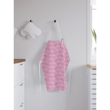Apron kitchen with a photo print "Love You", adjustable, size OS-1