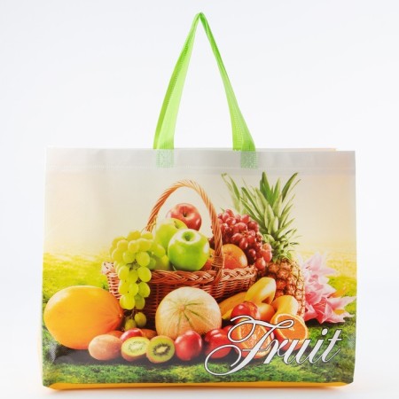 Household bag without fastening, 12 l, green color/multi -colored-1