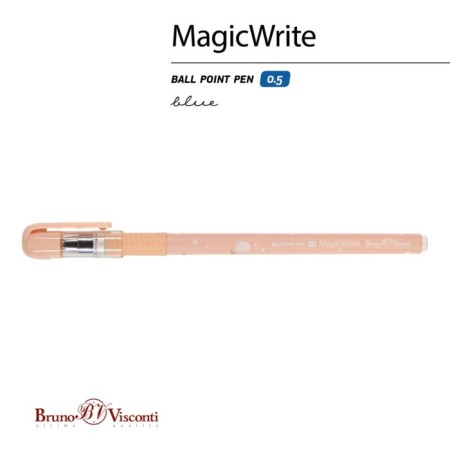 Ballic handle BrunovisConti Magicwrite "mouse with a nut", node 0.5 mm, blue ink, matte case Soft Touch-1