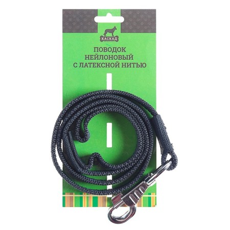 Bilateral leash with latex thread, 1 m x 2 cm, nylon, mix-6