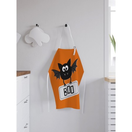 Apron kitchen with a photocrint "Bat scares", adjustable, size OS-1