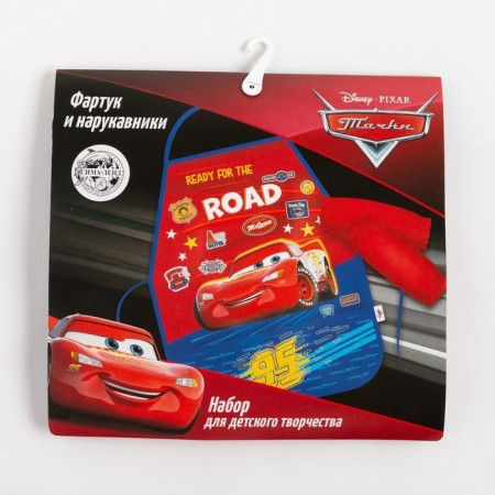 Apron with overshrower children's "Cars", 49x39 cm-9