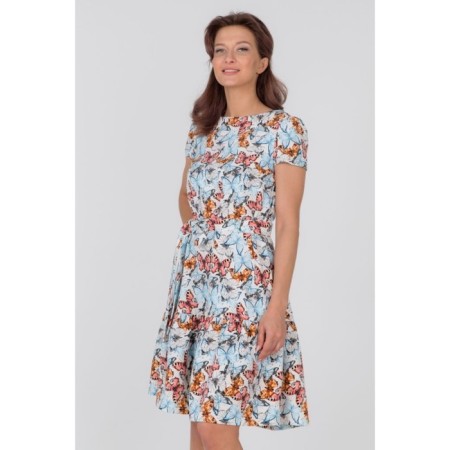 Women's dress with a belt, size 42