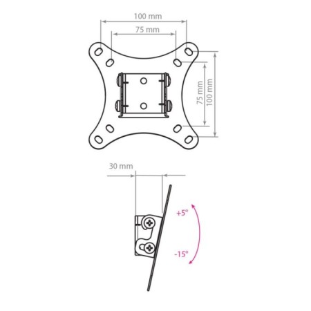 ARM Media LCD-02 Black 15 "-32" Max.20kg wall tilt-1