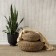 Round Puff "Sauer", diameter 20x60 cm, natural color