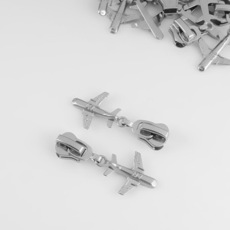 Automatic castle for lightning "Tractor", No. 5, decorative, 10 pcs, Nickel color-1